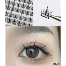 PALM LASHES 90 Clusters DIY Eyelash Extensions C Curl Mixed Home Eyelashes Mega Volume Individual Lashes(TN03)