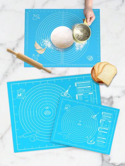 1pc 11.61*15.74/15.74*19.68/18.3*23.62 Inches Rolling Dough Baking Mat, Non-Stick Non-Slip Kneading Mat, Baking Tools For DIY Making Pastries, Bread