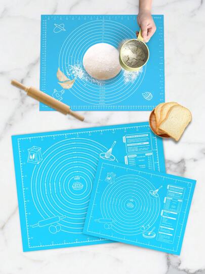 1pc 11.61*15.74/15.74*19.68/18.3*23.62 Inches Rolling Dough Baking Mat, Non-Stick Non-Slip Kneading Mat, Baking Tools For DIY Making Pastries, Bread