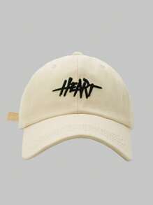 1pc Women's Colorful Embroidered Baseball Cap With 'Heart' Letter, Fashionable Design, Spring And Summer Sunshade Cap