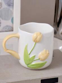 1 件花卉图案马克杯“回到学校”