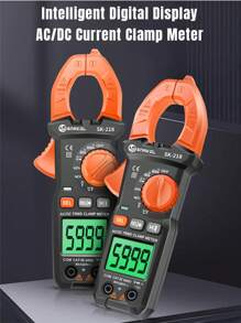 SNAKOL SK-218數字鉗式電流表，DC/AC 600A，5000計數萬用表，安培計，電壓測試儀，汽車HZ電容NCV歐姆測試 - 黑色 - 查看 9