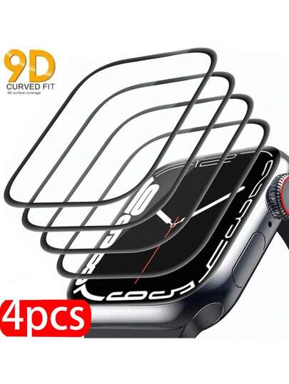 6 piezas de película suave de hidrogel transparente, protector de pantalla de reloj antiarañazos y antihuellas HD, apto para Apple Watch Series 10/11/9 8 7 6 SE 5 de 45mm 41mm 42mm 44mm 40mm 38mm 46mm 49mm 46mm, accesorios para reloj