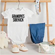 Baby Boy Grandpa Sidekick Cute Funny Grandkids Romper Brisco Brands