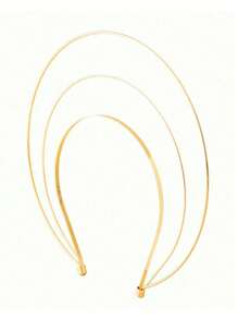 1件优雅金色光环皇冠头饰 - 女神头饰女王皇冠新娘头箍，拍照道具，派对，宴会，节日，服装，万圣节 - 金色 - 查看 5