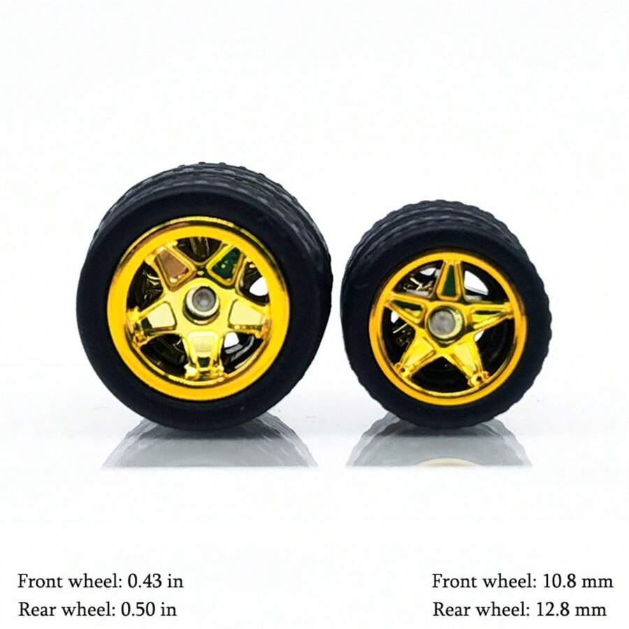 1/64 Wheel And Tire Kit 1 Set/Pack 0.43In Standard Size, OffRoad Wheel