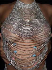 奢華多層流蘇鑽石胸鏈 - 胸鏈 - 查看 1