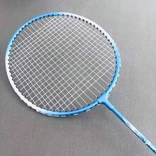 Conjunto de raquetas de bádminton, raquetas de ocio duraderas y livianas, 2 raquetas, 1 bolsa y 3 volantes de nylon - Azul - Ver 8