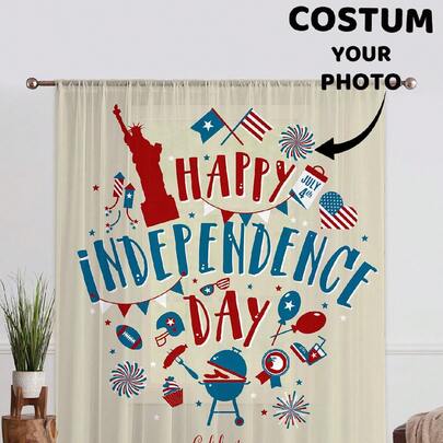 1 Custom Photo Curtain, Personalized Curtain With Photos And Text, Curtain Photo Collage, Independence Day Theme Customization, Custom Dog Curtain, Personalized Dog Curtain, Personalized Throwing Curtain, Dog Picture Curtain, Collage Curtain, Close Friend Photo Curtain, Comfortable Curtain, Family Photo Gift, Wedding Gift, Birthday Gift, Mother's Day Gift, Father's Day Gift, Gift For Mom/Dad, Gift For Friends, Gift For Her