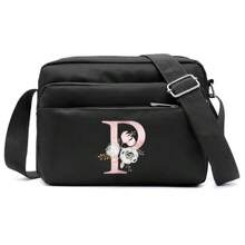 Bolso De Hombro Para Mujer Con Patrón De Letras, Elegante Y Conveniente Para Actividades Al Aire Libre Bolso De Teléfono Bolso Mensajero Bolsa De Varias Capas Monedero Para Mujer Útiles Escolares Para La Habitación De Residencia Universitaria Bolsa Vintage Estilo Bandolera Correa Geométrica Bolso Cruzado En El Pecho Para Mujeres Regalo