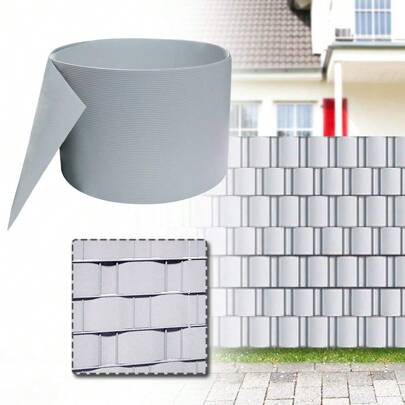 LILIIN Hard PVC Privacy Strip 19 Cm X 2.5 M, Anthracite/Grey/Green, Privacy Fence Film Opaque For Garden Fence, Privacy Balcony Garden Fence,Garden Tools, Gardening Tools For Garden