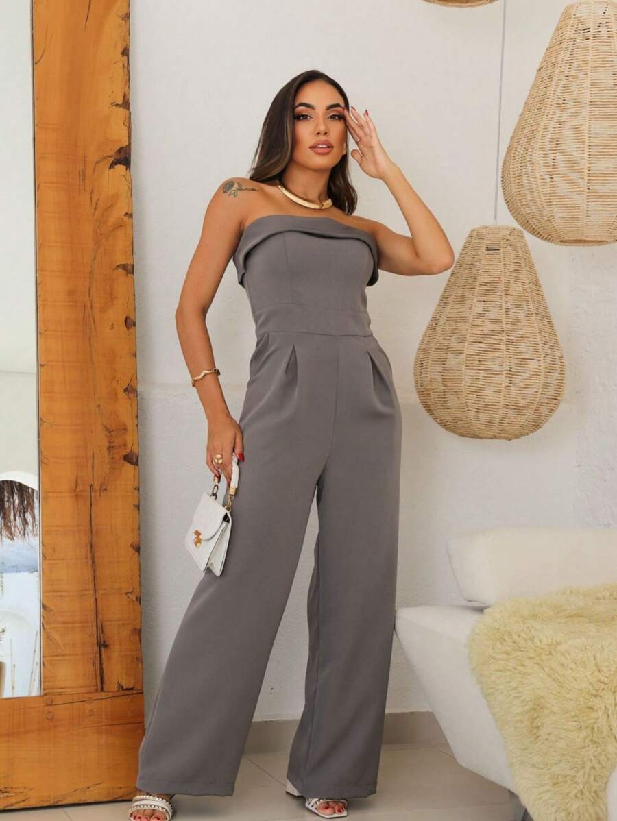 Women Jumpsuits - Grey - View 1