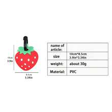 2pcs Cute Strawberry Banana Creative PVC Soft Rubber Luggage Tag Bag ID Label Travel Essentials For Travel Backpack Travel Bag Luggage Suitcase Travel Gear Back To School - Multicolor - View 6
