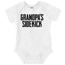 Baby Boy Grandpa Sidekick Cute Funny Grandkids Romper Brisco Brands