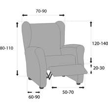 Ecommerc3 Elastic And Extra Soft Relax Armchair Cover - Adjustable Relax Armchair Cover 100% Made In Spain - 灰色 - 查看 2