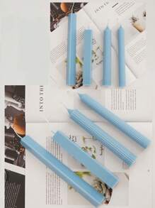 三角方形条纹圆形长杆蜡烛塑料模具DIY自制香薰蜡烛制作套件亚克力PC模具套件家居装饰 - 彩色 - 查看 6