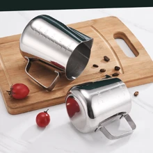 Tasse à fleurs en acier inoxydable avec bec pointu, pot à fleurs avec échelle, tasse à mousse de lait, tasse à fondre la cire, ustensile à café en forme de fleur