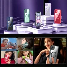 Hadaasi 1个蓝色磁吸手机壳，内置屏幕保护膜，[兼容无线充电] 360°全方位保护壳 [亲肤材质 & 防刮设计]，兼容 17e/17 Pro/17 Pro Max/Apple Air/17、Galaxy S26 Ultra/S26 Plus/S26/A17/A07/S25FE/A57、Poco、荣耀400 Pro和Reno14 Pro、荣耀400/400 Pro/400 Lite、Reno14 F、Hot 60 Pro/Hot 60 Pro+、15C - 寶藍色 - 查看 10