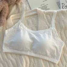 Teen Girl Sports Bra Top, Suitable For Junior & Senior Middle School Students During Puberty, With Straps & Short Length To Prevent Exposure And Suitable For Sports