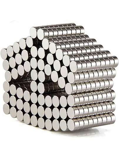 Finego 100pcs Small Magnets,Round For Refrigerator , Cylinder, Fridge , Office , Whiteboard , Little Miniature Tiny Mini For Crafts, Decoration, Holiday Home Decorations, Home Setup, DIY Ornaments, Holiday Wall Decorations Birthday Gifts Graduation