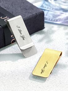 1pc Custom Money Clip, Custom Engraved Money Clip, Personalized Money Clip Stainless Steel Money Clips Groomsmen Gift, Anniversary Gift For Dad, For Husband, Father's Day Gift, Anniversary Gift, Groomsmen Gift, Valentine's Day Father's Day Gift, Husband Gift, Gift For Father, Gift For Boyfriend, Gift For Him
