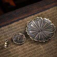 Coils Incense Burner Holder, Brass Incense Holder, Gold Lotus Incense Sticks Holder, Incense Coils Spiral Design For Long-Lasting Fragrance Meditation Yoga Decor Home - Multicolor - View 10