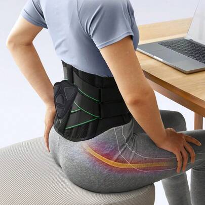 1 قطعة حزام دعم الظهر السفلي للرجال مع 5 دعامات، حزام دعم الظهر القابل للتنفس مع وسادة دعم أسفل الظهر ثلاثية الأبعاد للنساء للعمل، دعم أسفل الظهر خفيف الوزن للأنشطة اليومية والرياضة