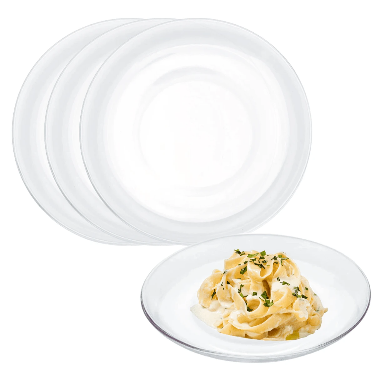Stylo Set Of 4 Glass Carving Plates 24 Cm - 無色 - 查看 1