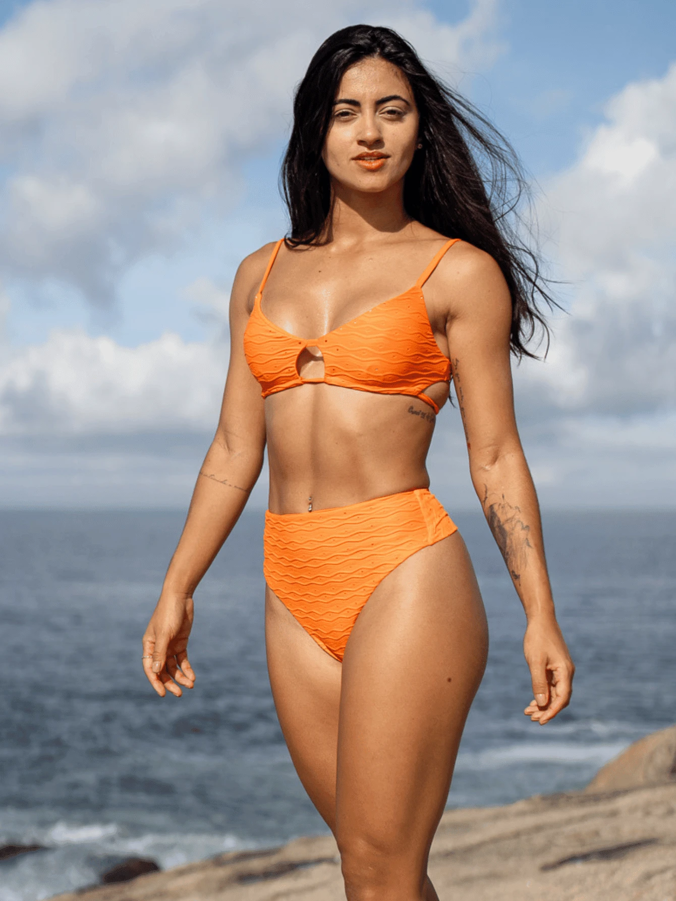 Women Bikini Sets - Orange - View 1