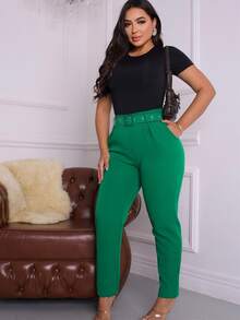 Women Pants - 綠色 - 查看 1