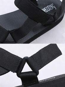 Sandalias planas negras, sandalias de mujer, sandalias abiertas, sandalias minimalistas de verano para mujer. Modernas, sencillas y cómodas, perfectas para salir. - Negro - Ver 6