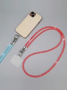 Nouveau sac bandoulière multifonctionnel avec strass, longue bandoulière amovible, pratique et élégant pour hommes et femmes. Design maille, cadeau idéal pour mère, famille, amis, anniversaire, vacances, accessoire de téléphone - Multicolore - Voir 8