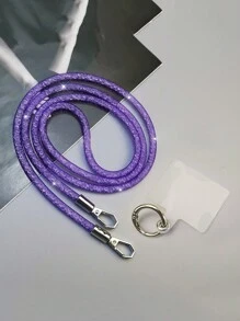 Nouveau sac bandoulière multifonctionnel avec strass, longue bandoulière amovible, pratique et élégant pour hommes et femmes. Design maille, cadeau idéal pour mère, famille, amis, anniversaire, vacances, accessoire de téléphone - Multicolore - Voir 14