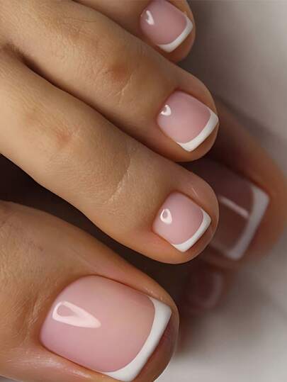 24pcs 3D Stylish Luxury Cartoon Cute Y2K French Style Toe Nail Stickers, Suitable For Women And Girls, Super Short False Nail Design, Includes Adhesive Stickers/Glue, 1 Mini Nail File And Other Manicure Accessories Press On Nails