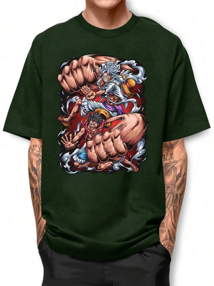 Men T-Shirts - xanh quân đội - Xem 1
