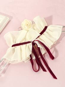 1 chiếc Áo choàng cổ lưới bồng bềnh thời trang dành cho nữ có thể tháo rời, đa năng, có thể điều chỉnh, thích hợp để mặc dự tiệc - A - Xem 14