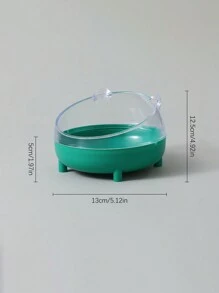 1 pieza de baño y aseo para hámsters con base clara y ventana visible que incluye alfombrilla antideslizante, diseño antivuelco y antifugas; adecuado para bañeras y áreas de inodoro fijas para varios hámsters como Pudding, Tri-Lines, Milk Tea, Silver Fox y Golden Sable; también puede servir como un tazón de alimentación para animales pequeños de hasta 15 libras, como conejos y gatitos.
