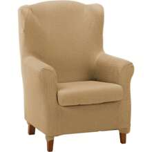 Ecommerc3 Elastic And Extra Soft Duplex Wing Chair Cover - Adjustable Duplex Wing Chair Cover 100% Made In Spain - Lạc đà - Xem 1