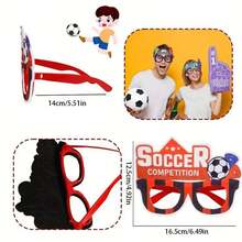 1 Kính dành cho người hâm mộ bóng đá Euro 2024, Đạo cụ tiệc theo chủ đề bóng đá - Nhiều màu - Xem 2