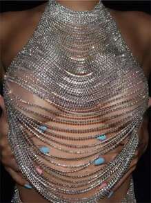 奢華多層流蘇鑽石胸鏈 - 胸鏈 - 查看 7