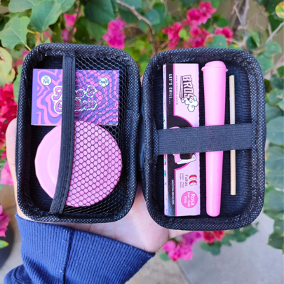 Kit Rosa com Dichavador Moco Case Seda Piteira Moco