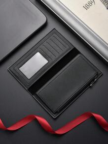 SHABILI New Men's Ultra-Thin In Korean Style With Multiple Card Slots For Students Men's Factory Leather Clutch For Men Wallet Purse Wallet Long Wallet - Black - View 4