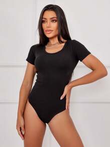 Women Bodysuits - 黑色/裸色/灰色 - 查看 2