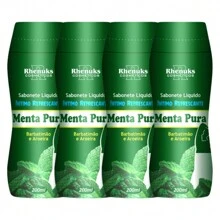 Kit 4 Sabonete Intimo Refrescante Menta Pura 200ml - Multicolorido - Visão 1