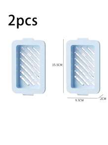 1/2入組雙層排水塑料肥皂盒，防漏攜帶式肥皂盒，適用於淋浴，健身房，學校，露營，假期，浴室工作臺肥皂整理盒 - 彩色 - 查看 12