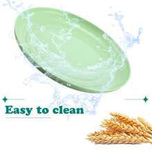 Conjunto de 4/8 bowls de comida para gatos de 6 pulgadas, poco profundo y adecuado para gatitos y gatos con patas cortas con forma redonda ancha, hecho de paja (color claro) - Multicolor - Ver 9