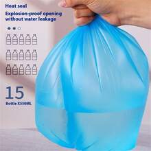 (5 Packs Of 100 Each) Thickened And Enlarged Flat Plastic Bags For Kitchen, Household Use,Kitchen Items,Trash Bags,Garbage Bags - Multicolor - View 3