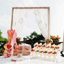 Soporte de cono de helado de acrílico transparente de 12 orificios, soporte para exhibir palomitas de maíz, soporte para pastel, decoraciones para pastel, soporte para magdalenas, decoración para pastel, soporte para pastel, decoración de boda, suministros para fiesta de boda, decoraciones de boda, accesorios de boda, soporte para pastel de boda