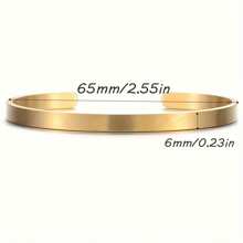 Vòng đeo tay tùy chỉnh dành cho nam giới Phụ nữ Vòng đeo tay bằng thép không gỉ bóng hợp thời trang Khắc tên cá nhân Ngày Vòng tay có thể xếp chồng lên nhau Quà tặng sinh nhật gia đình - Vàng - Xem 5