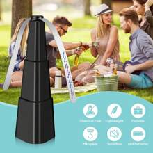 Fly Fans For Tables, Fly Fan Outdoor Indoor Keep Flies Away, Portable Table Top Fly Fan Fly Spinner With Holographic Blades, Fly Deterrent For Picnic, Restaurant, Party, Home, BBQ (4 Pack) - Black - View 2